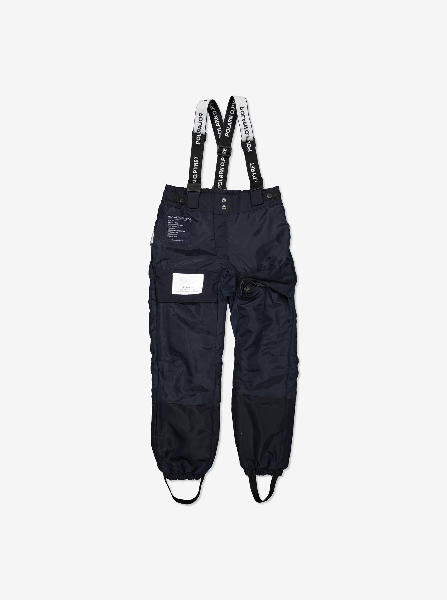 Kids extendable Navy Waterproof Shell Trousers, warm ethical high quality 