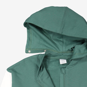 Boys Green Organic Cotton Hodded Jacket