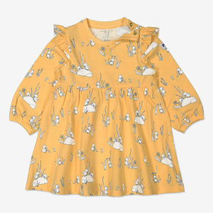 Girl Yellow Soft Organic Cotton Newborn Baby Dress
