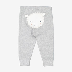 Unisex Grey Organic Cotton Newborn Baby Trousers