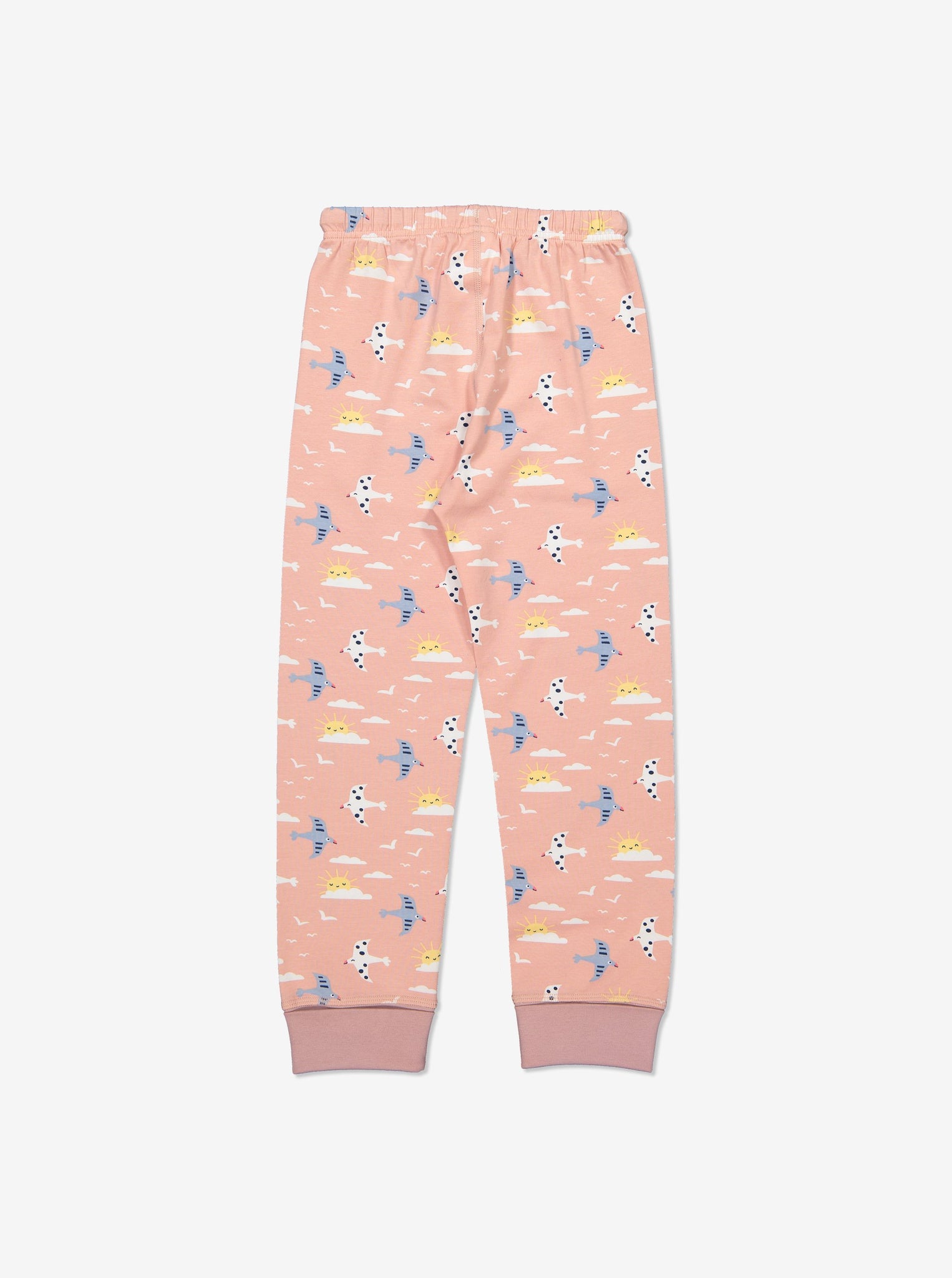 Girl Purple GOTS Organic Bird Print Pyjamas