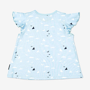 Girl Blue GOTS Organic Seagull Print Pyjamas
