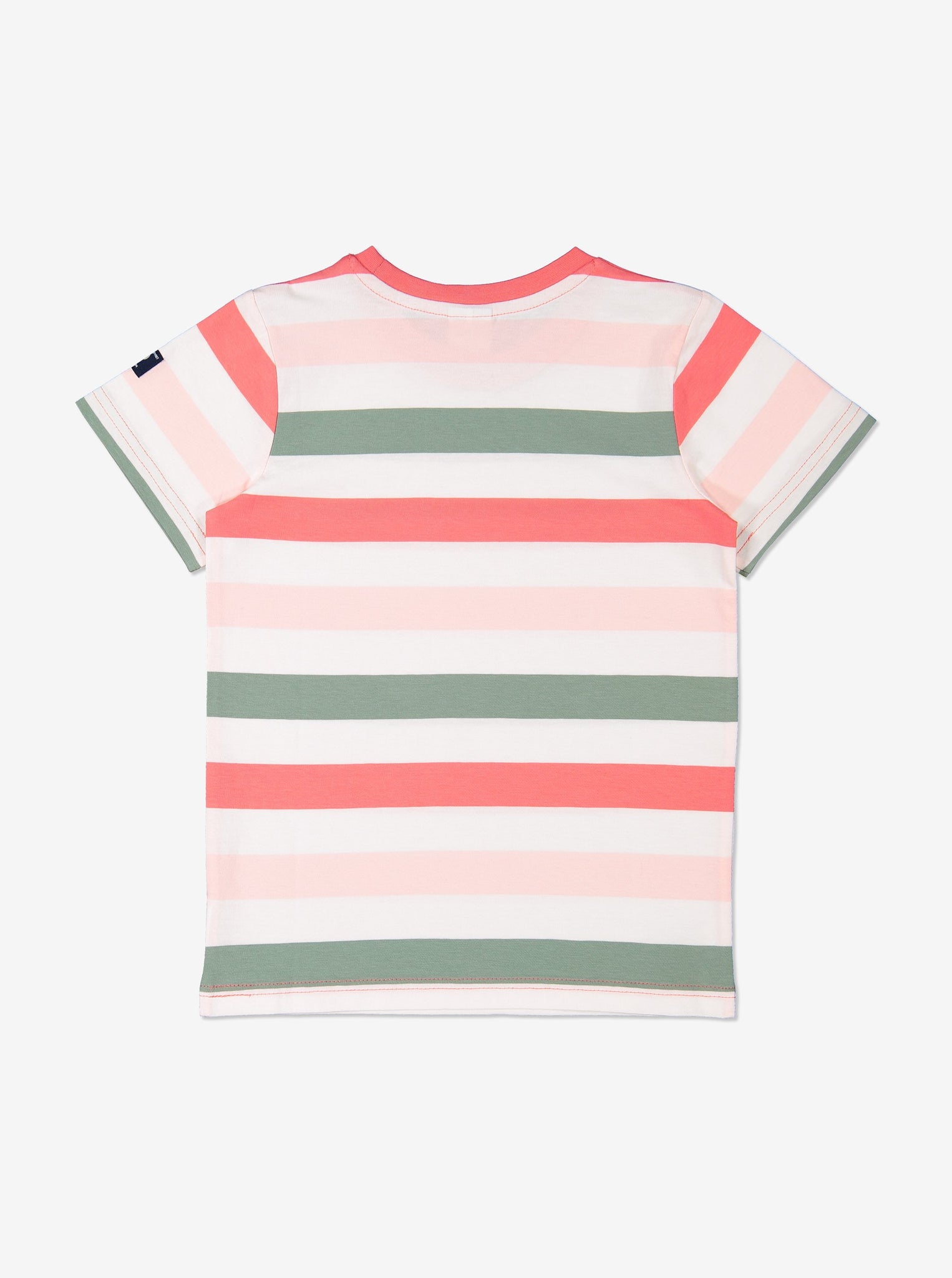 Girl Beige Kids Multi Striped T-Shirt