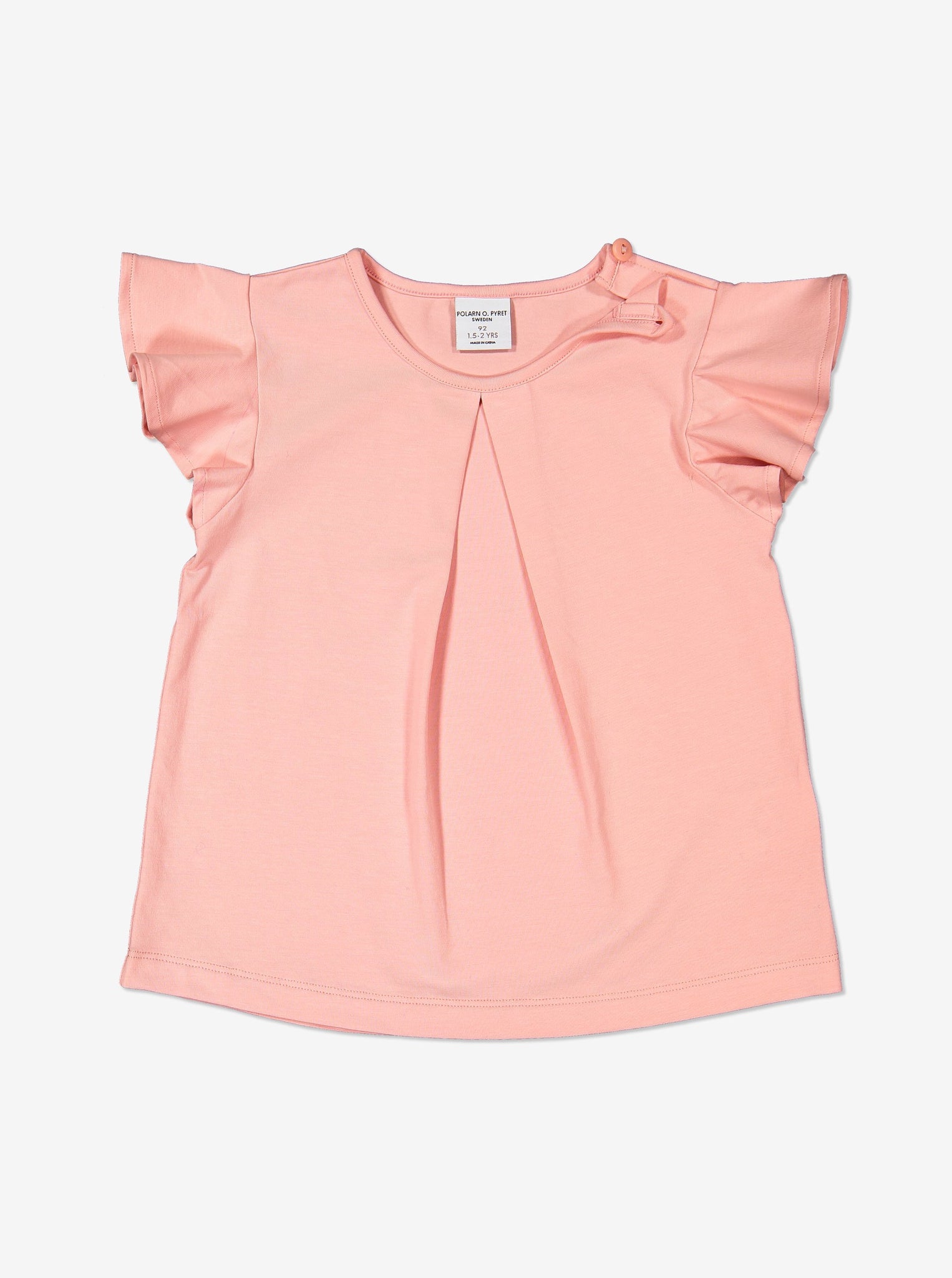 Girl Pink Kids Ruffle Sleeved T-Shirt
