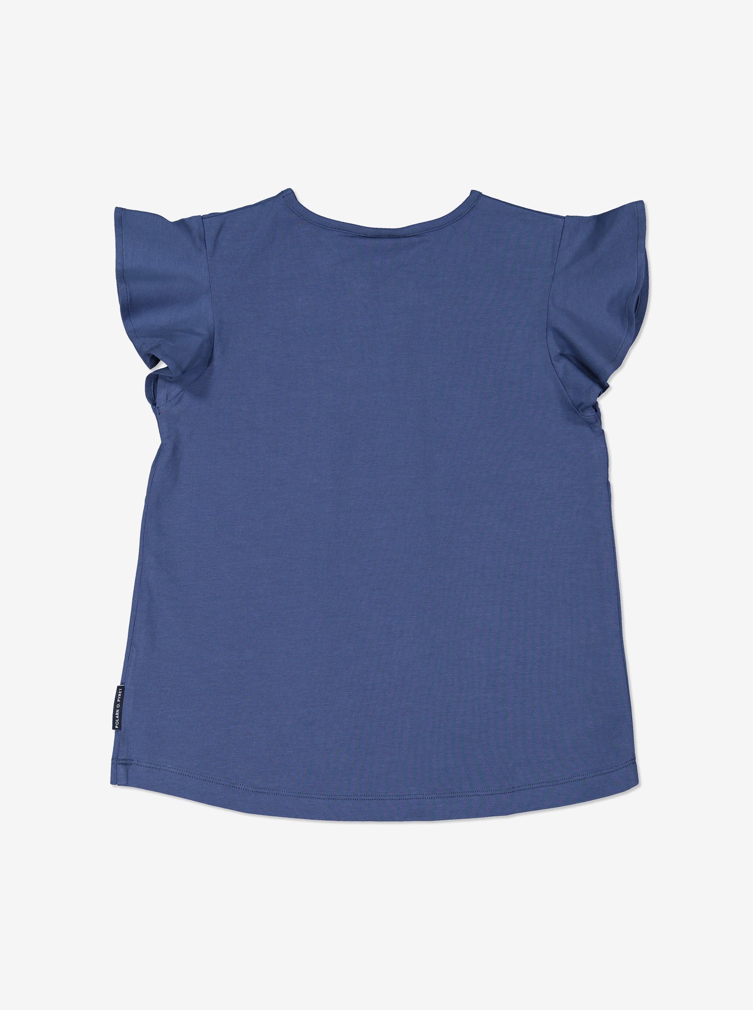 Girl Blue Kids Ruffle Sleeved T-Shirt