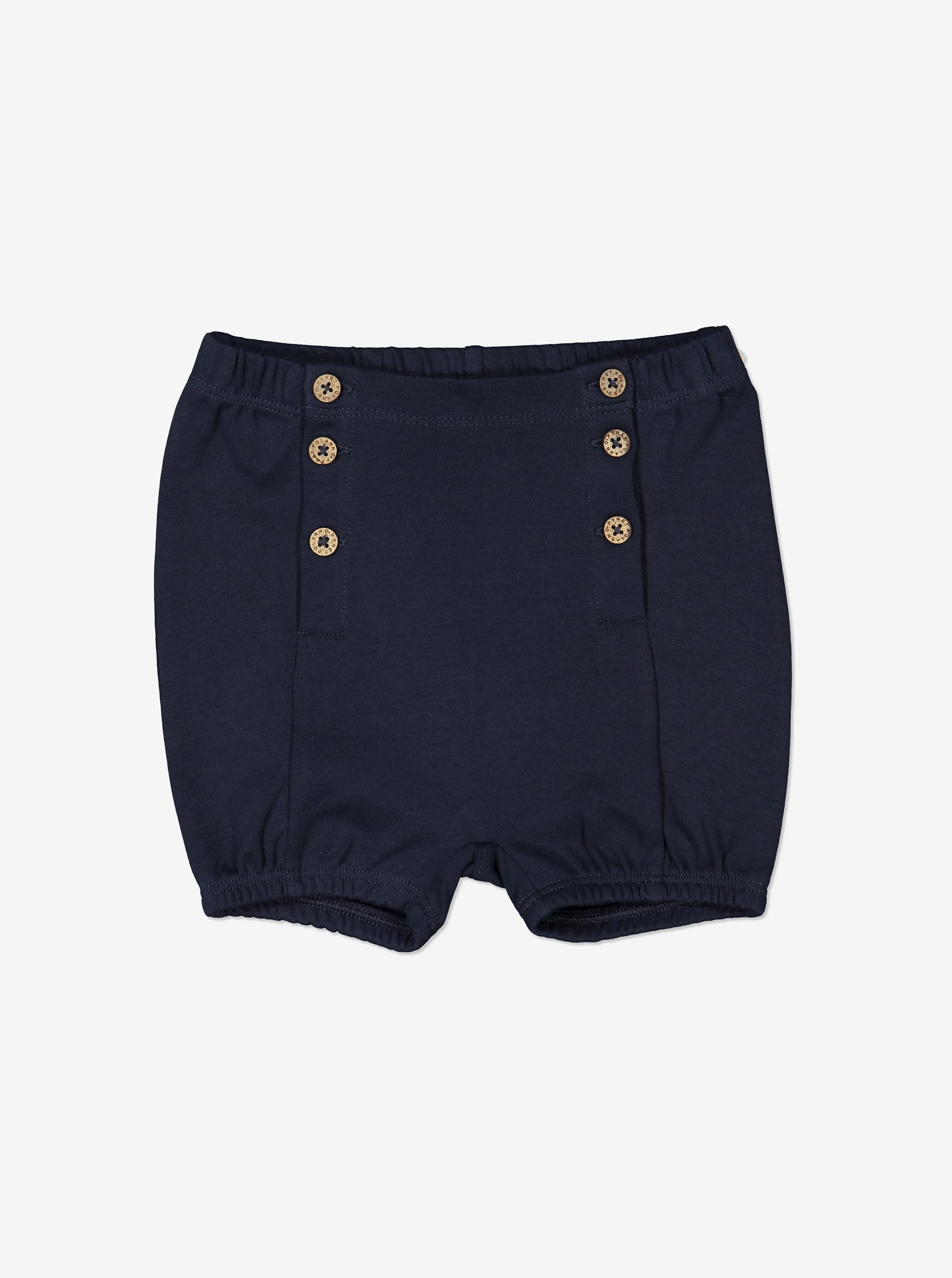 Unisex Navy GOTS Organic Newborn Baby Shorts 
