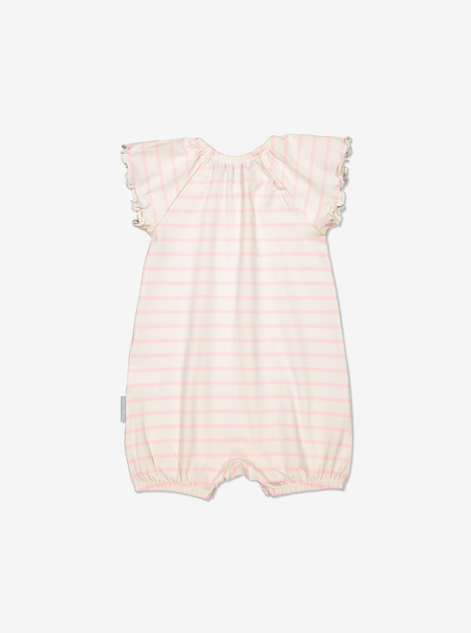 Girls Pink Newborn Baby Striped GOTS Organic Playsuit 