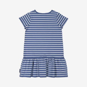 Girls Blue Kids Striped Organic Dress