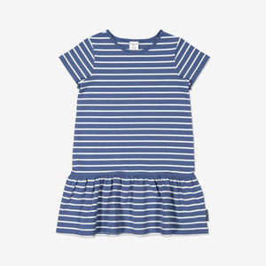 Girls Blue Kids Striped Organic Dress