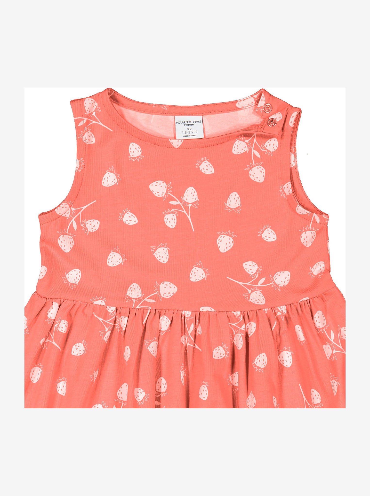 Girls Pink Kids GOTS Organic Strawberry Dress