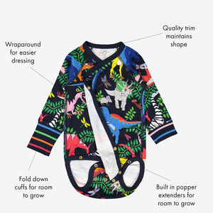 Dinosaur Baby Grow, Ethical Baby Clothes| Polarn O. Pyret UK