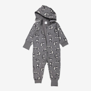Grey Organic Baby All In One, Unisex Baby Clothes | Polarn O. Pyret UK