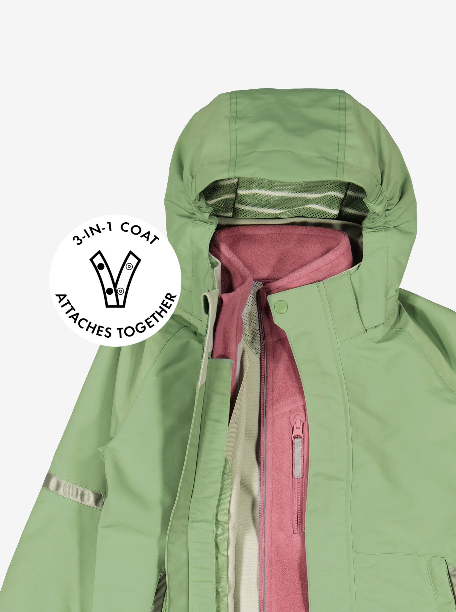 Green Kids Waterproof Jacket from Polarn O. Pyret Kidswear. Waterproof Kids Jacket