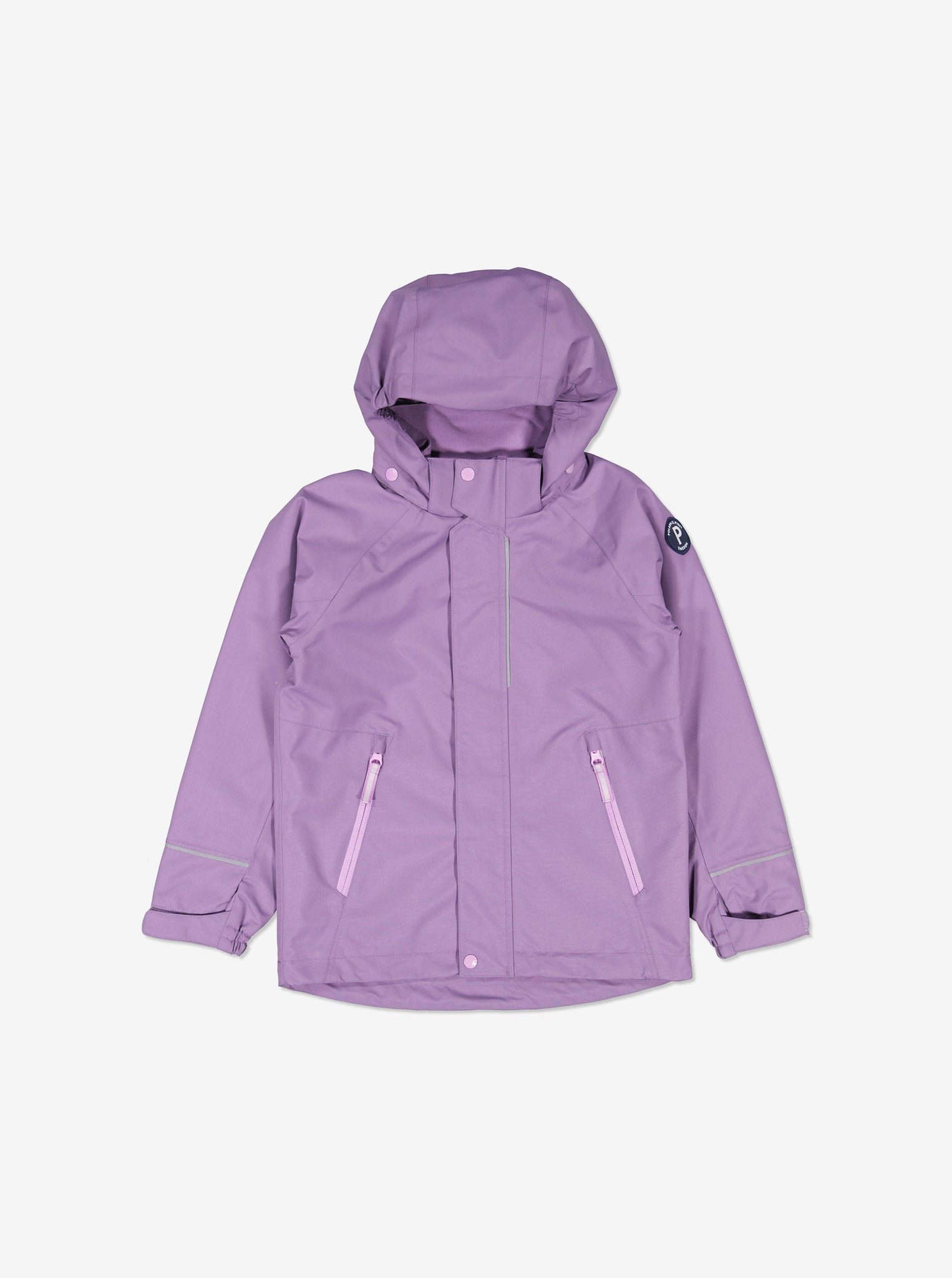 Purple Kids Waterproof Jacket from Polarn O. Pyret Kidswear.  Eco friendly kids jackets
