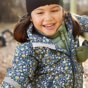 Water Resistant Green Kids Puffer Jacket from Polarn O. Pyret Kidswear. 