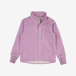 Purple Kids Showerproof Fleece Jacket from Polarn O. Pyret Kidswear. Quality Kids Fleece Jacket