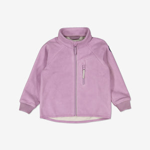 Purple Kids Showerproof Fleece Jacket from Polarn O. Pyret Kidswear. Quality Kids Fleece Jacket