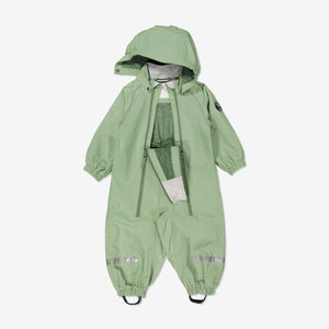 Green Newborn Baby Overall from Polarn O. Pyret Kidswear. 