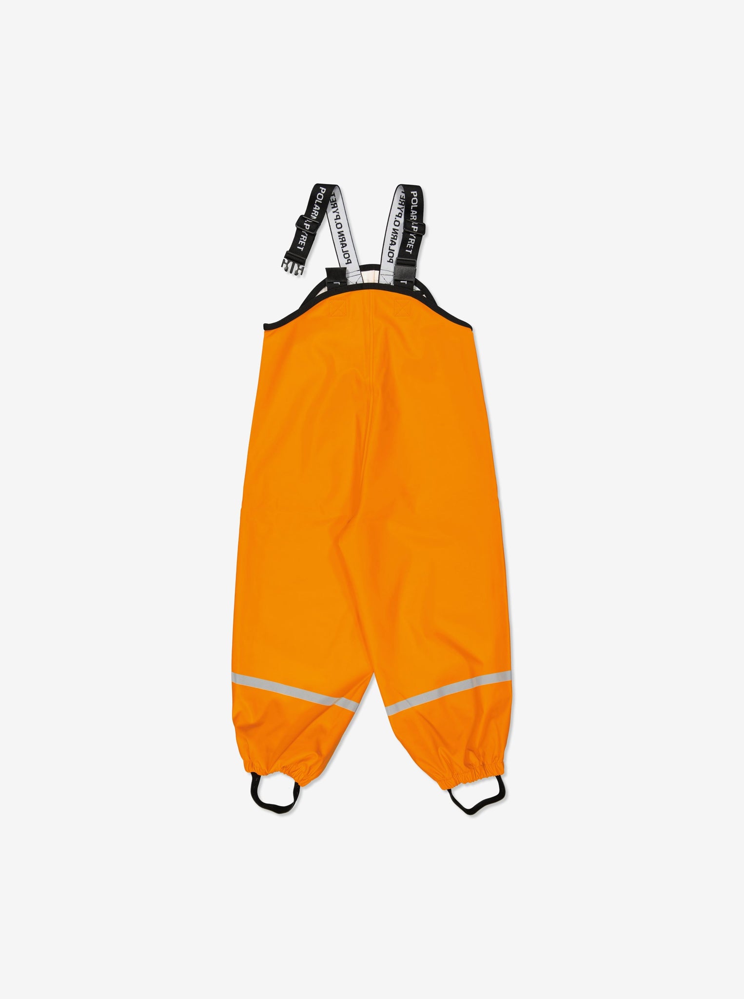 Yellow Kids Waterproof Rain Trousers from Polarn O. Pyret Kidswear. Durable waterproof kids trousers