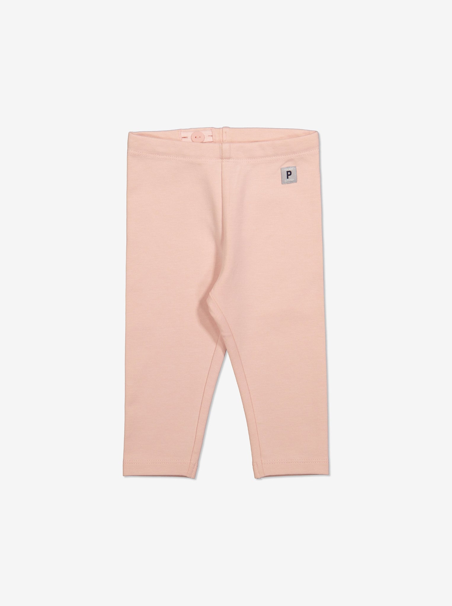 Organic Cotton Peach Baby Leggings from Polarn O. Pyret Kidswear. Made from eco-friendly materials.