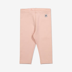  Organic Cotton Peach Baby Leggings from Polarn O. Pyret Kidswear. Made from eco-friendly materials.