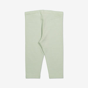  Organic Cotton Green Baby Leggings from Polarn O. Pyret Kidswear. Made from ethically sourced materials.