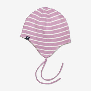 Striped Pink Baby Beanie Hat from Polarn O. Pyret Kidswear. Warm kids beanie