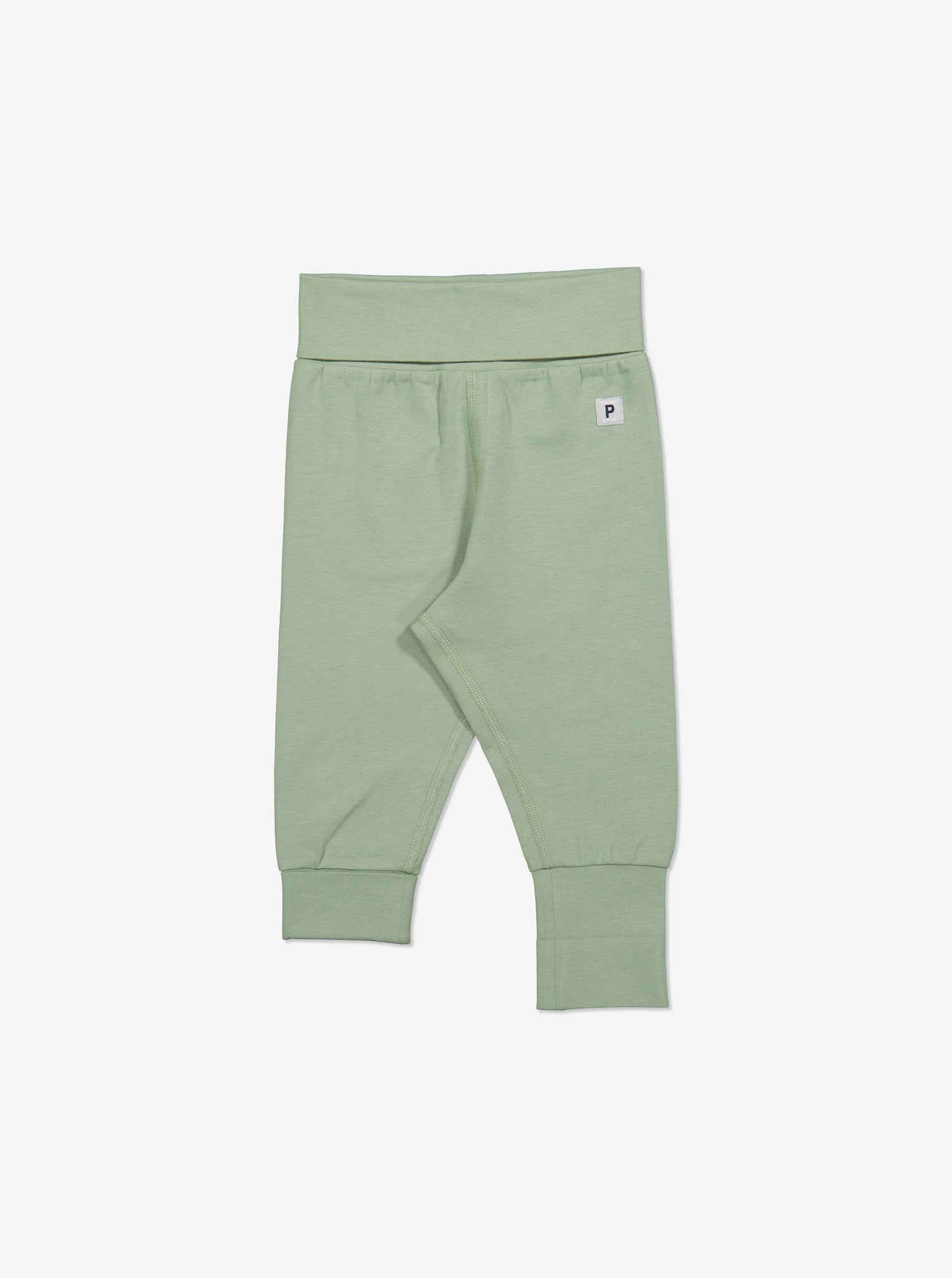  Organic Green Baby Leggings from Polarn O. Pyret Kidswear. Made from environmentally friendly materials.