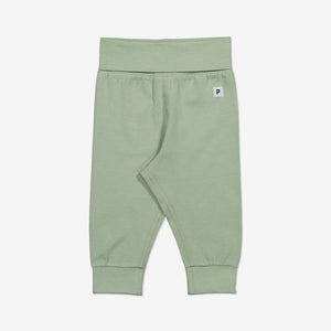  Organic Green Baby Leggings from Polarn O. Pyret Kidswear. Made from environmentally friendly materials.