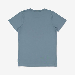  Blue Organic Kids Car T-Shirt from Polarn O. Pyret Kidswear. Made with 100% organic cotton.