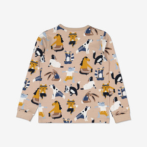  Organic Beige Animal Kids Top from Polarn O. Pyret Kidswear. Made from eco-friendly materials.