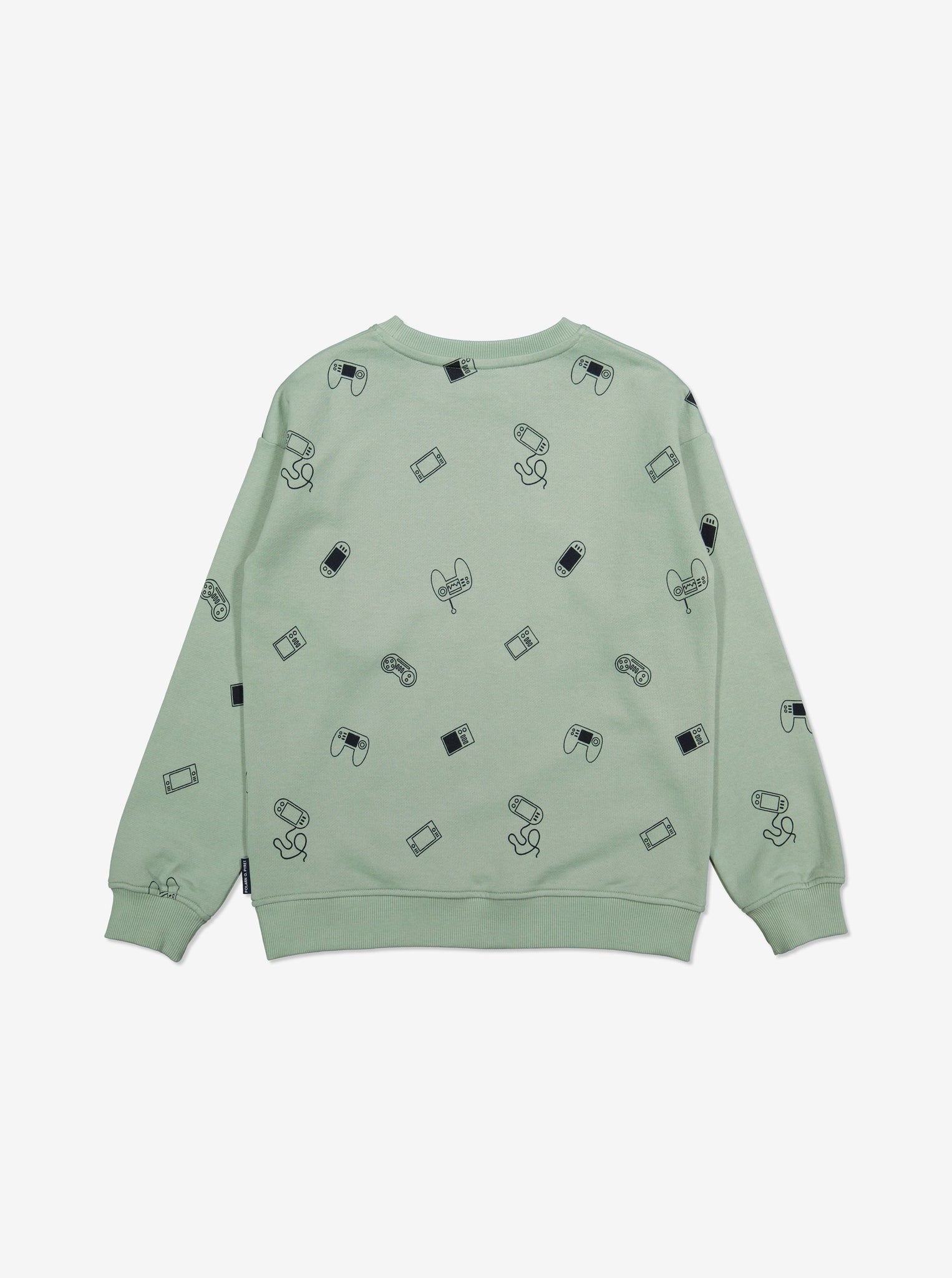  Organic Green Kids Sweatshirt from Polarn O. Pyret Kidswear. Made with 100% organic cotton.