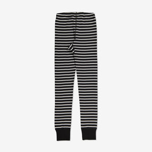  Organic Striped Black Kids Leggings from Polarn O. Pyret Kidswear. Made with 100% organic cotton.