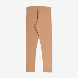  Organic Cotton Brown Kids Leggings from Polarn O. Pyret Kidswear. Made from ethically sourced materials.