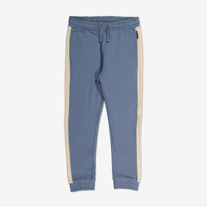  Organic Blue Kids Joggers from Polarn O. Pyret Kidswear. Made with 100% organic cotton.