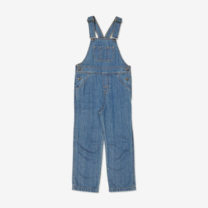  Organic Kids Blue Denim Dungarees from Polarn O. Pyret Kidswear. Made with 100% organic cotton.
