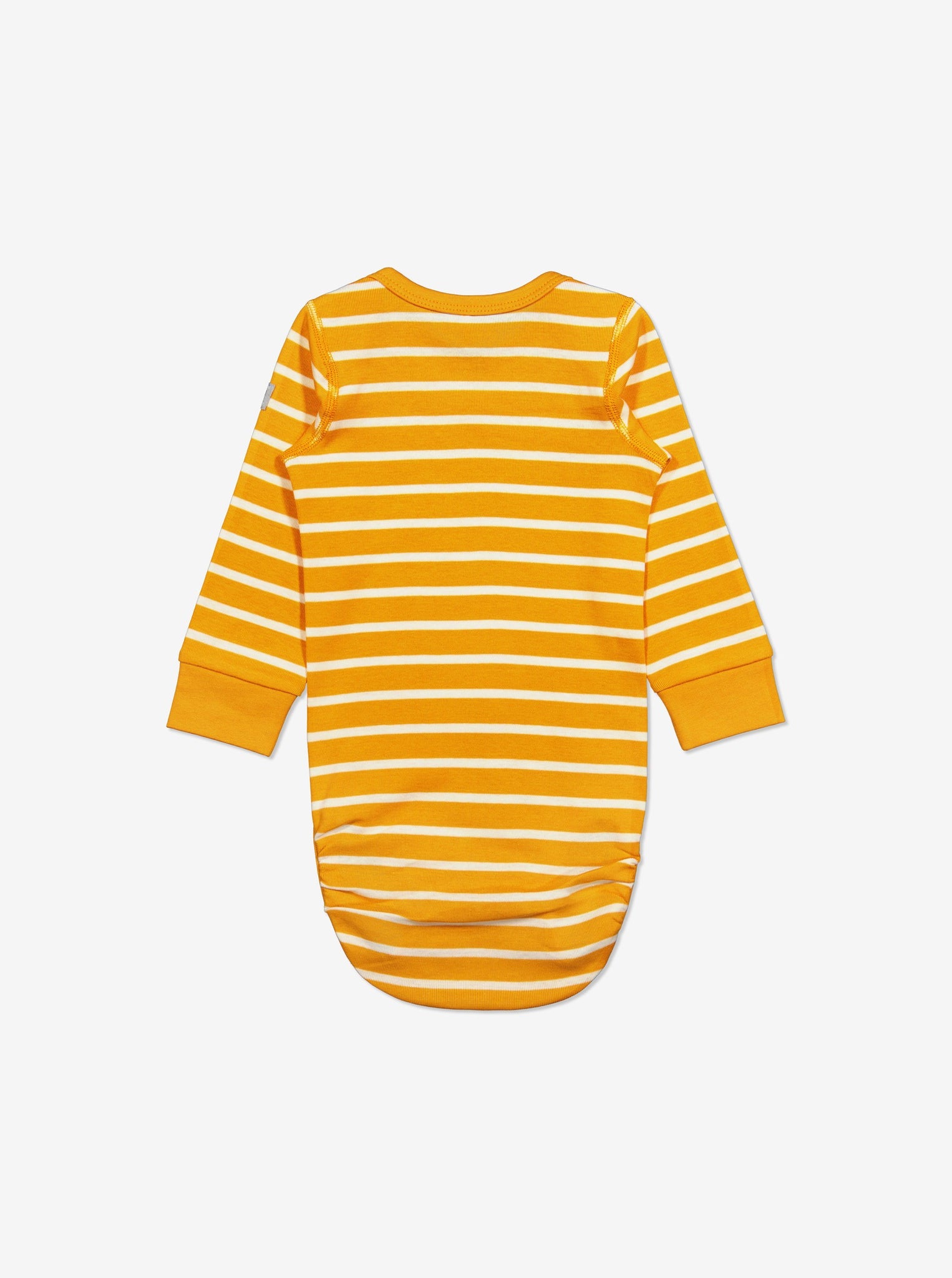  Organic Striped Yellow Babygrow from Polarn O. Pyret Kidswear. Made with 100% organic cotton.