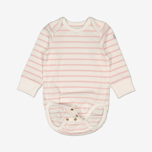  Organic Pink Babygrow Two Pack from Polarn O. Pyret Kidswear. Made from environmentally friendly materials.
