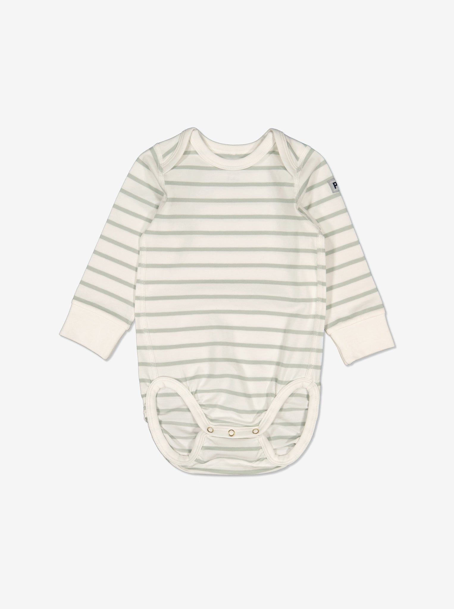 Organic Green Babygrow Two Pack from Polarn O. Pyret Kidswear. Made from sustainable materials.
