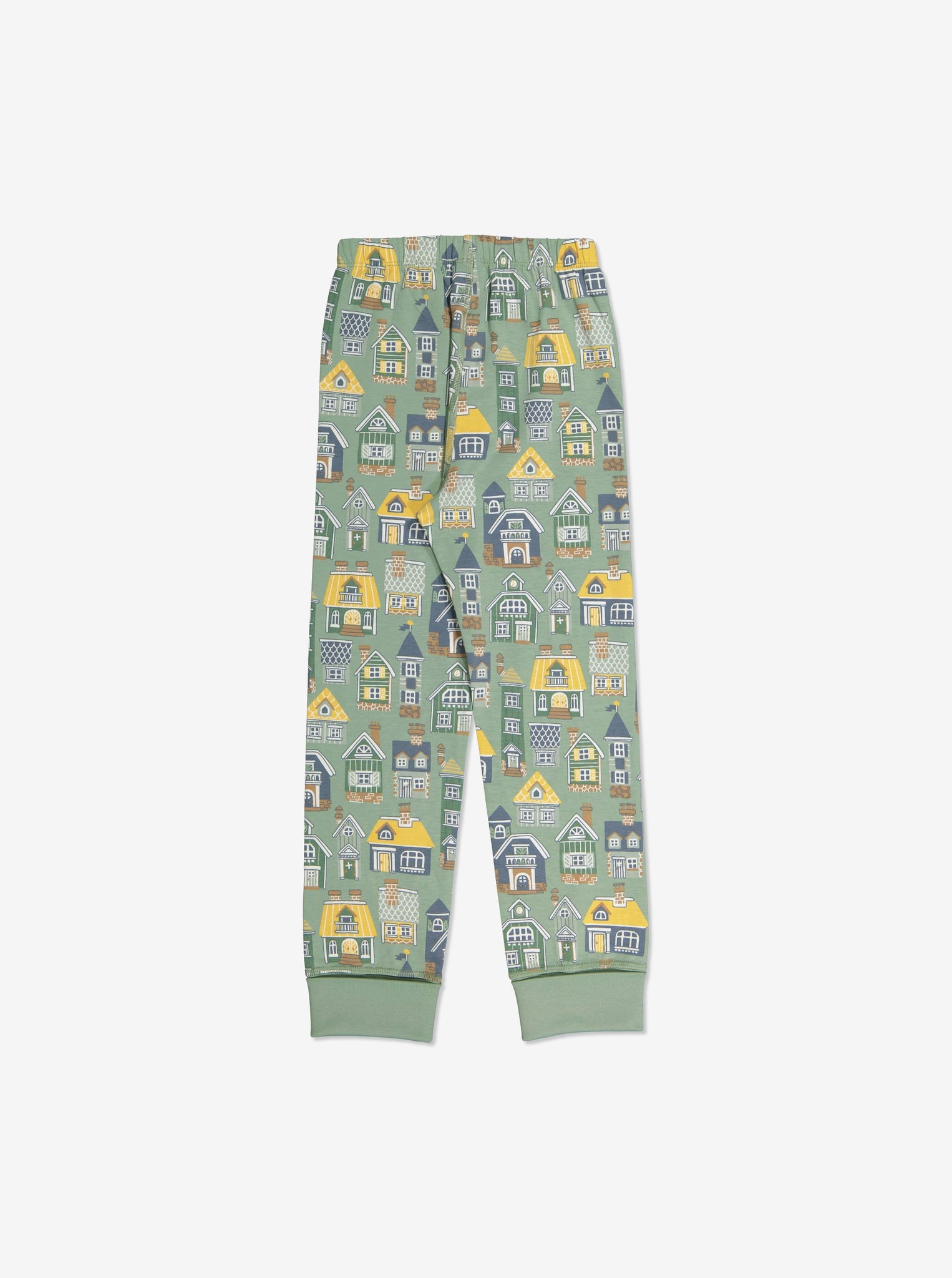  Organic Green Kids Pyjamas from Polarn O. Pyret Kidswear. Made from sustainably sourced materials.