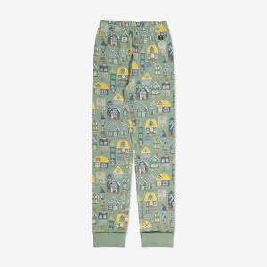  Organic Green Kids Pyjamas from Polarn O. Pyret Kidswear. Made from sustainably sourced materials.