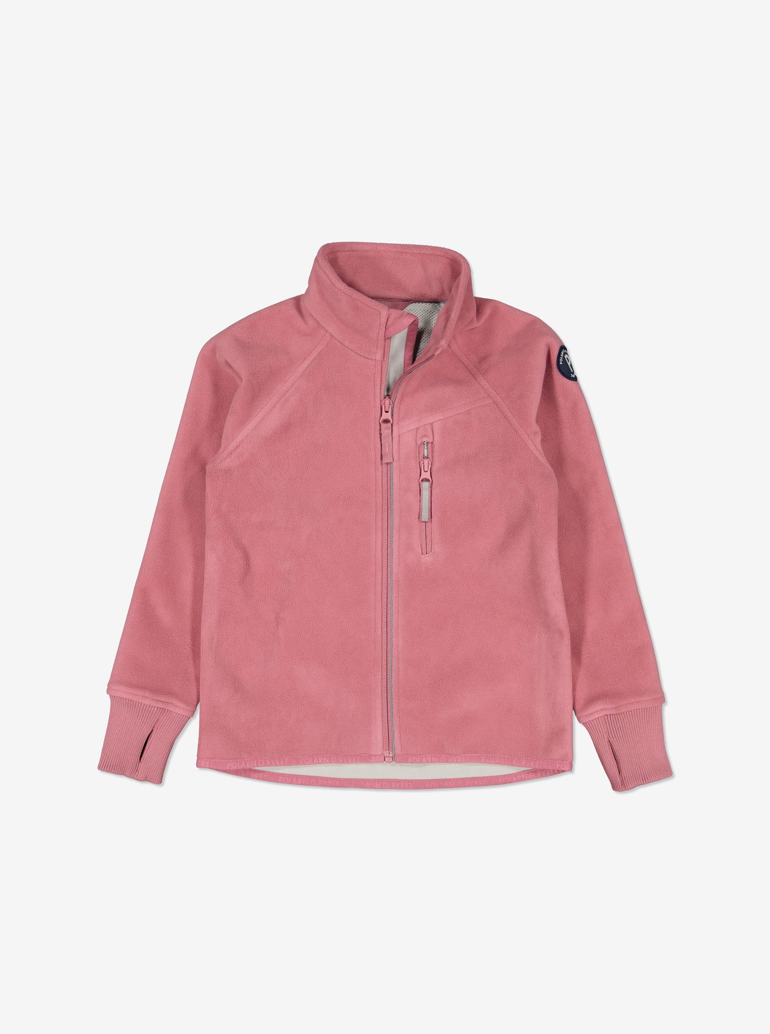 Pink Kids Showerproof Fleece Jacket from Polarn O. Pyret Kidswear. Quality Kids Fleece Jacket