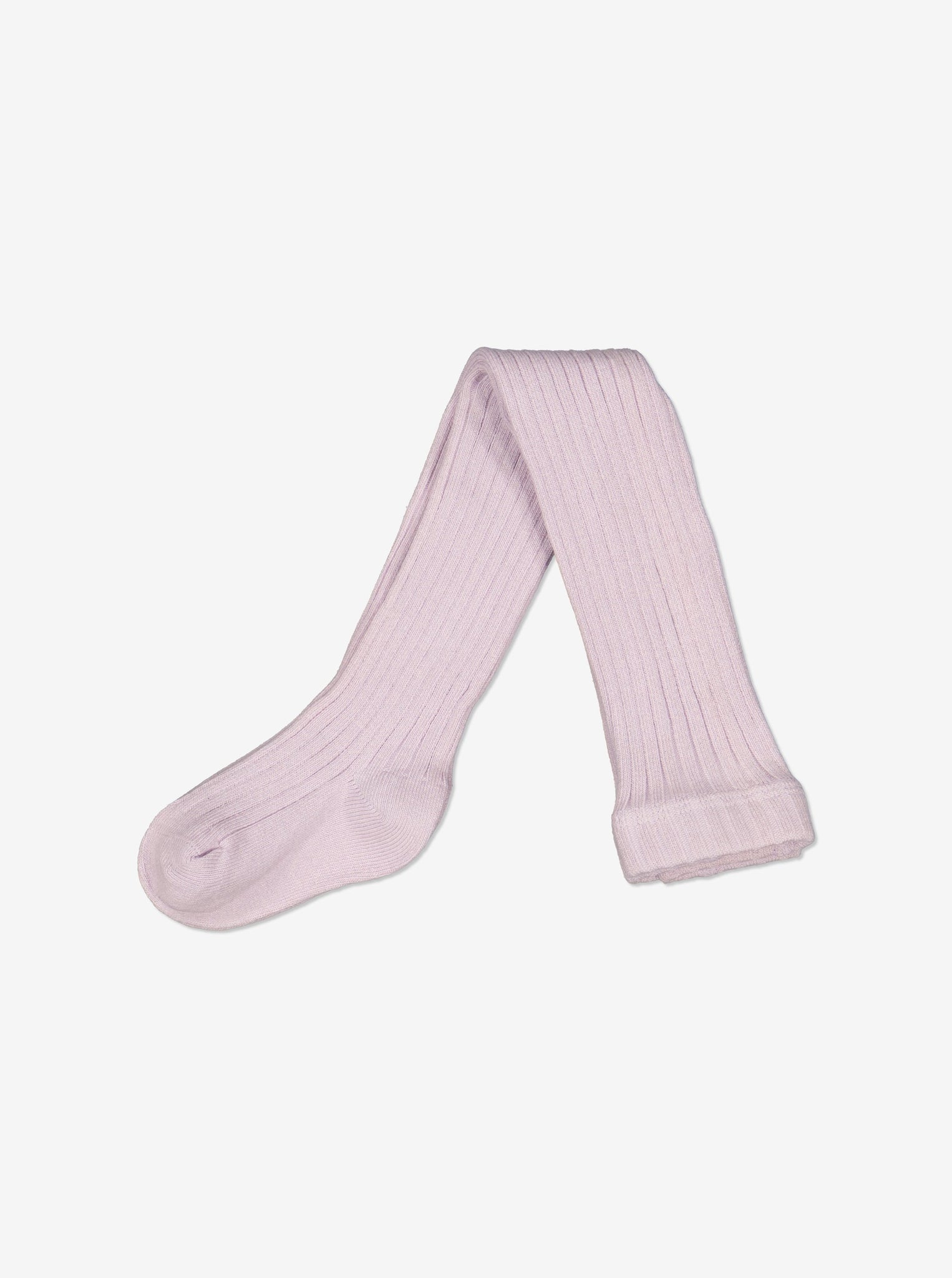  Organic Pink Baby Ribbed Tights from Polarn O. Pyret Kidswear. Made from eco-friendly materials.