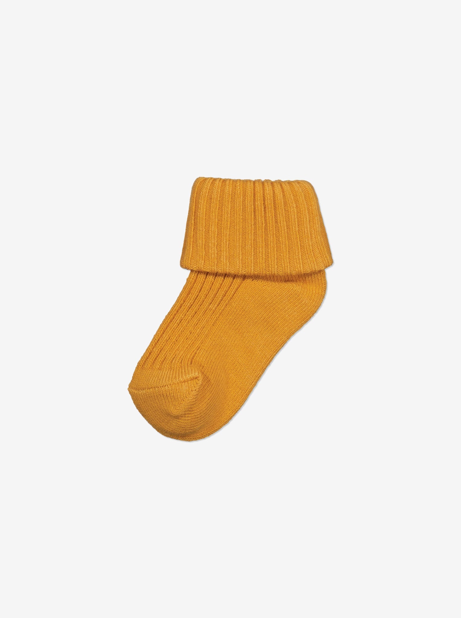  Organic Cotton Yellow Baby Socks from Polarn O. Pyret Kidswear. Made from sustainable materials.