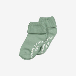  Organic Green Antislip Kids Socks Multipack from Polarn O. Pyret Kidswear. Made from eco-friendly materials.