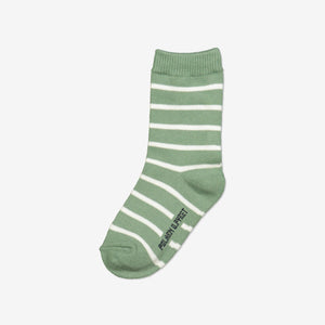  Organic Green Kids Socks Multipack from Polarn O. Pyret Kidswear. Made from environmentally friendly materials.