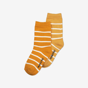  Organic Yellow Kids Socks Multipack from Polarn O. Pyret Kidswear. Made from sustainable materials.