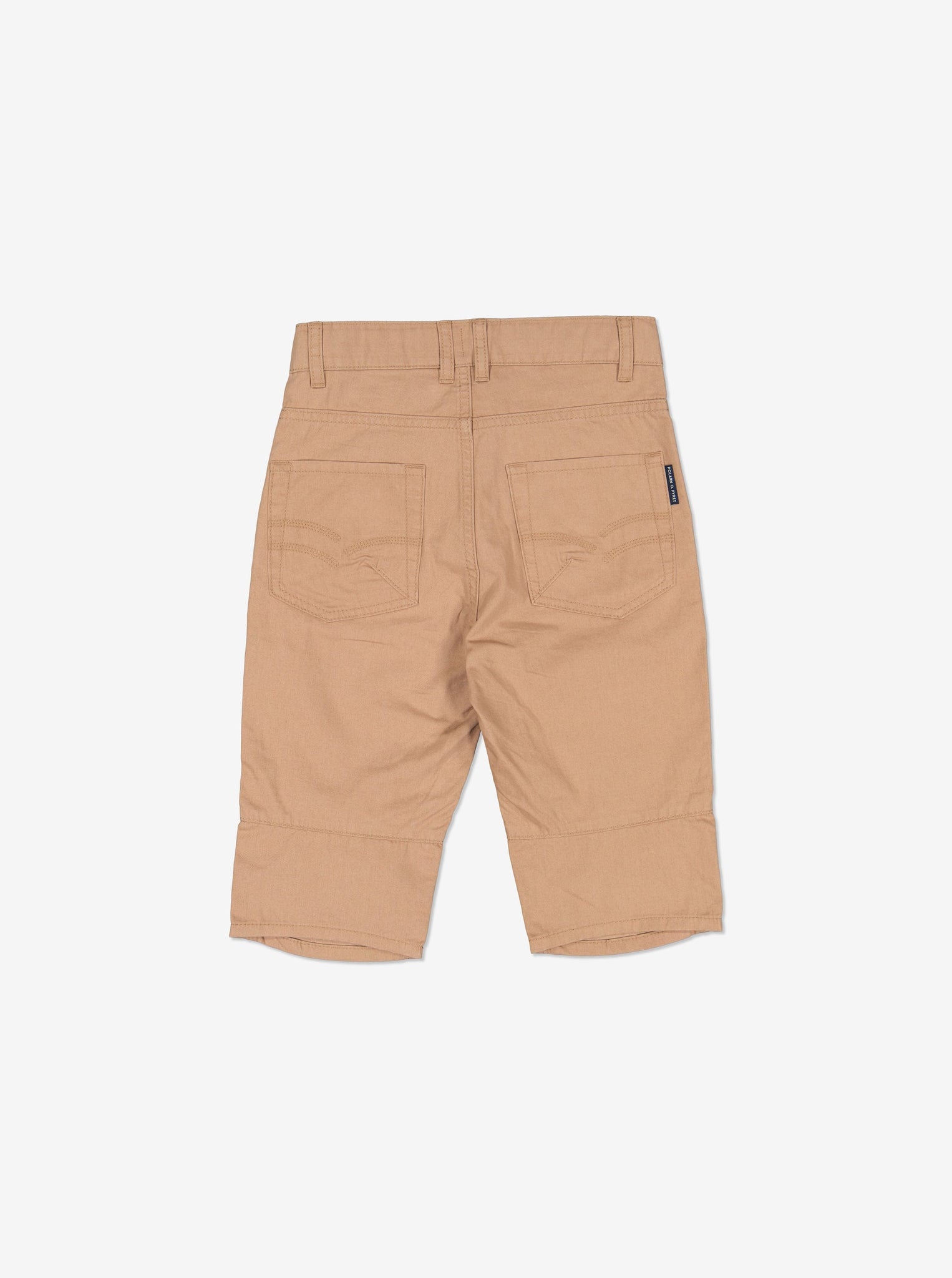  Brown Kids Chino Shorts from Polarn O. Pyret Kidswear. Made using environmentally friendly materials.