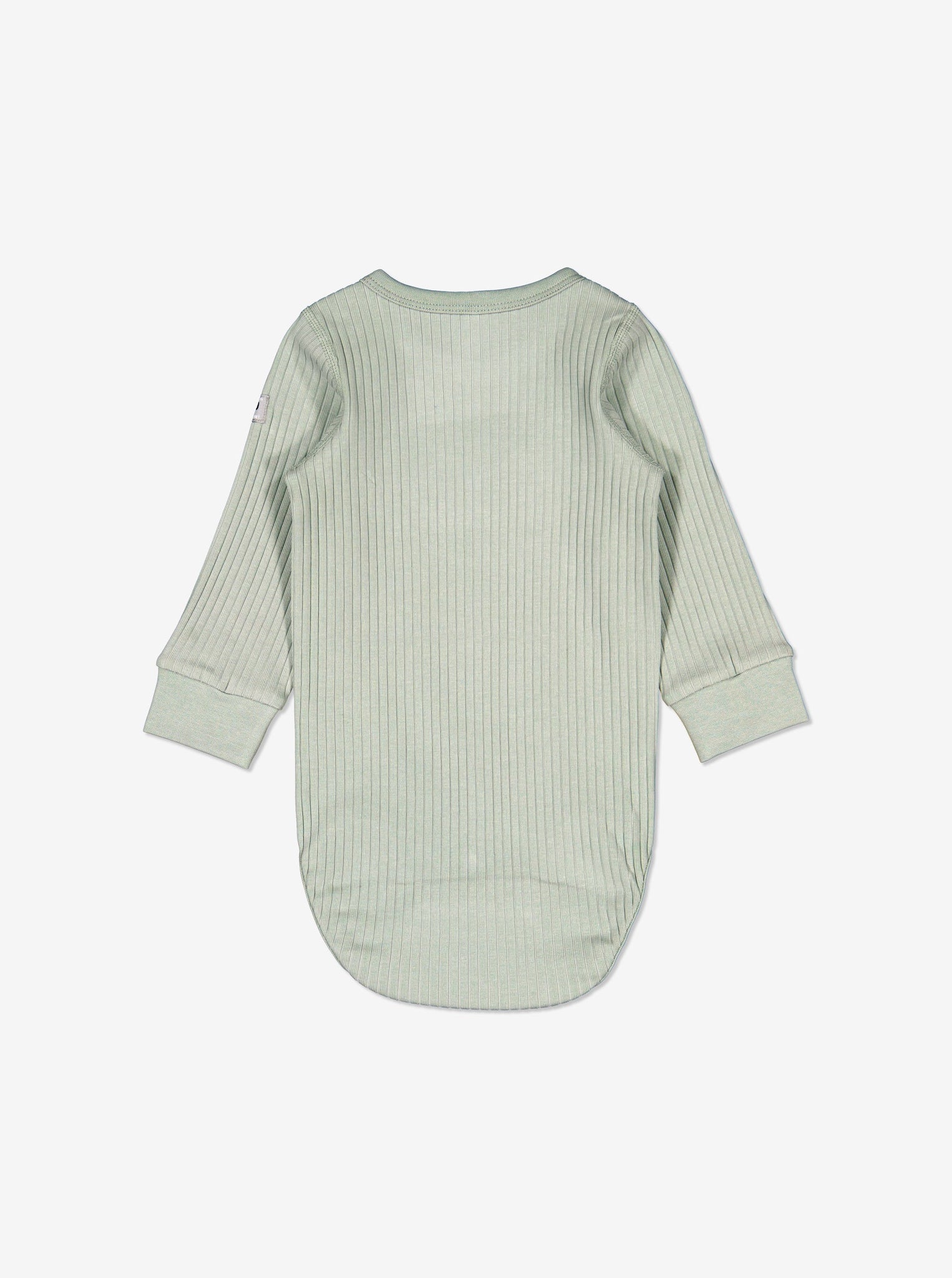  Green Rabbit Print Newborn Babygrow from Polarn O. Pyret Kidswear. Made using sustainable materials.