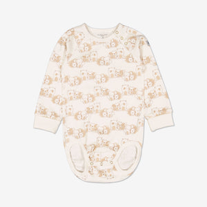  Animal Print Newborn Babygrow from Polarn O. Pyret Kidswear. Made from sustainable materials.